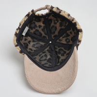 Gorra de Béisbol Retro OEM de 6 Paneles con Estampado de Leopardo y Puntos Coloridos, Gorra Clásica Unisex ODM con Diseño a Cuadros, Gorra Tipo Dad Sin Estructura