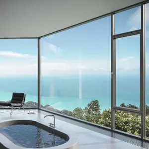 Modern basit ev penceresi tasarım ar-ge çift cam kanatlı pencere alüminyum