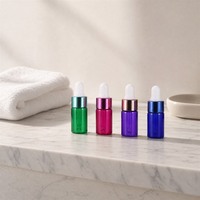 Fournisseur d'emballages cosmétiques, flacon compte-gouttes en verre, bouchon coloré, flacon de sérum vide, vente en gros, OEM, couleur personnalisée