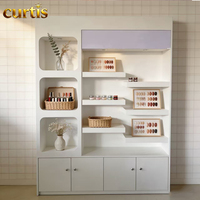 Meuble de rangement moderne en MDF durable et écologique pour vernis à ongles et cosmétiques, avec multiples espaces de rangement, idéal pour salon, école, salon, hôpital