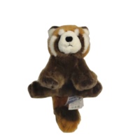Peluche brodée en gros pour adolescents, jouet mignon en forme de raton laveur, couleur personnalisée, rembourrage en coton, haute qualité, anti-stress, emballage en boîte
