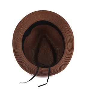 여자 남자 UPF 50 + 밀짚 페도라 모자 패키지 짧은 챙 롤업 트릴비 모자 파나마 여름 해변 태양 모자 - Product Image 4