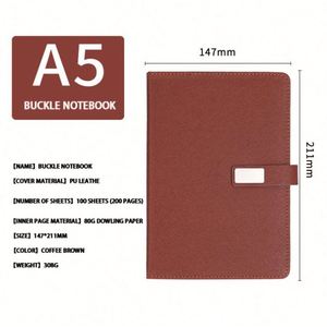 Carnet de notes A5 en cuir personnalisé pour entreprise, journal de bureau, coffret cadeau avec stylo de luxe - Product Image 3