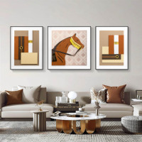 Peinture murale 3D cheval art mural peinture abstraite simple moderne décoration murale salon pour peinture abstraite