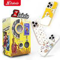 Distributeur automatique de coques de téléphone personnalisées INKELE avec écran tactile, graphismes, options de paiement multiples et Ethernet pour les commerces
