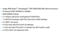 Motherboard Workstation MH53-G40 E-ATX dengan Soket AMD WRX90 Tunggal STR5, Mendukung DDR5
