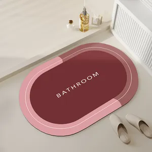 사용자 정의 금형 방지 미끄럼 방지 빠른 건조 소프트 편안한 슈퍼 물 흡수 바닥 샤워 매트 목욕 욕실 깔개 매트
