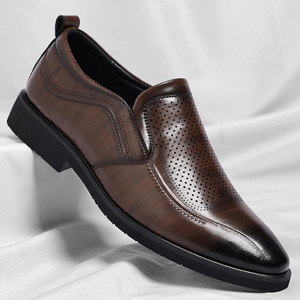 Zapatos de Vestir Formales para Hombre, Talla Grande, de Cuero Genuino, Transpirables, Antideslizantes, Resistentes, con Punta Cerrada y Fáciles de Poner - Product Image 2