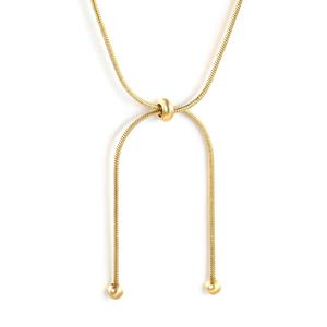 Collar de cadena de serpiente de acero inoxidable para mujer, moderno, con cuentas, chapado en oro de 18 quilates, joyería personalizada, collar largo y grueso - Product Image 1