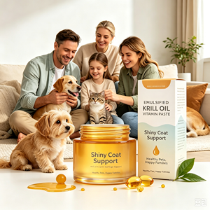 <span class=keywords><strong>Huile</strong></span> <span class=keywords><strong>de</strong></span> poisson émulsifiée pour chiens et chats, soutien <span class=keywords><strong>de</strong></span> la peau, du pelage et des articulations, <span class=keywords><strong>huile</strong></span> <span class=keywords><strong>de</strong></span> <span class=keywords><strong>krill</strong></span>, vitamines, OEM, ODM, marque privée - Product Image 2