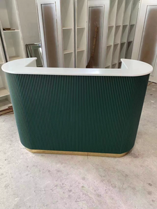 Pequeño 120/150/180cm MDF <span class=keywords><strong>Boutique</strong></span> mostrador de recepción escritorio Rosa Blanco verde para tienda escuela <span class=keywords><strong>Spa</strong></span> Hospital salón de belleza - Product Image 4