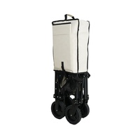 Chariot pliable à deux étages robuste, utilitaire de pique-nique et de plage, pliant dans un banc pour le shopping et le stockage
