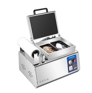 Máquina de Sellado de Bandejas de Plástico Preformadas Automáticas para Carnes Marinadas y Pechugas de Pollo Rellenas, para Envasado al Vacío con Bomba de Vacío - Product Image 5