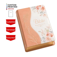 Offre Spéciale : Bible Portugaise Personnalisée avec Couverture en Cuir, Pages Intérieures Imprimées en Couleur, Logo Estampé à Chaud et Reliure Dorée