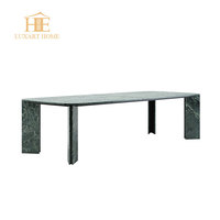 Ensemble de tables à manger en marbre naturel au design moderne et luxueux, meubles pour la maison, table centrale longue, 8 places pour salle à manger
