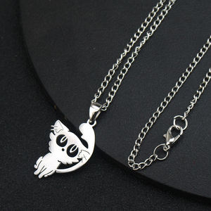 Collar con Colgante de Gato <span class=keywords><strong>Daijin</strong></span> de Moda para Mujeres y Hombres, Joyería de Acero de Anime <span class=keywords><strong>Suzume</strong></span> No Tojimari, Nuevo Adorno de Cosplay para Parejas - Product Image 2