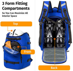 Mochila de Esquí con Logotipo Personalizado, Muestra Gratuita, 50L de Gran Capacidad, Resistente al Agua, Acolchada, Bolsa de Viaje para Esquí, Bolsa para Botas de Snowboard - Product Image 5