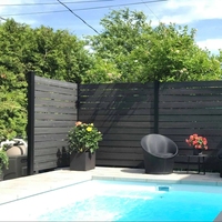 Clôture de jardin en aluminium facile à assembler, résistante au vent, taille personnalisable, garantie 10 ans pour les jardins et les cours avant