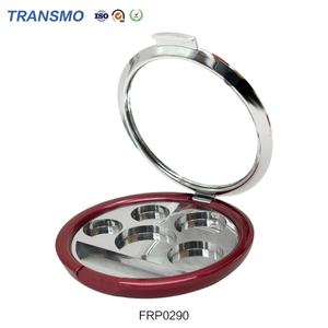 Boîte à poudre de maquillage ronde en plastique avec 4 compartiments, boîte à poudre de protéines, boîte à blush, emballage de boîte à poudre - Product Image 5