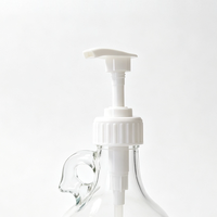 Bouteille en verre réutilisable de 4 litres avec poignée et pompe, distributeur de savon en verre pour la cuisine et la salle de bain