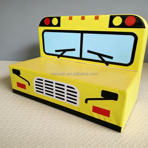Attrezzature per Parco Giochi al Coperto a Tema Città Personalizzate, Gioco di Ruolo per Bambini, Autobus Scolastico Interattivo, Stazione dei Pompieri, Treno, Panca Morbida per Giochi - Product Image 2
