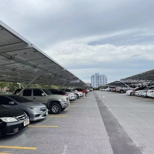 Tấm năng lượng mặt trời cho xe năng lượng mặt trời Powered carport với cấu trúc nhôm năng lượng mặt trời carport cài đặt nhôm tán - Product Image 3