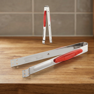 Anax Small Stainless Steel Kitchen <b>Tongs</b> with Stainless Steel Grip Dishwasher & Oven Safe Lightweight for <b>Serving</b> - Product Image 3