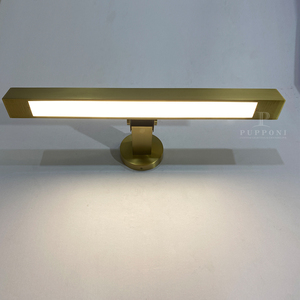 Lámpara de pared LED rectangular de latón con diseño lineal moderno para exhibición de obras de arte, iluminación residencial y comercial - Product Image 4