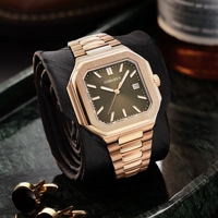 Corgreut marque 44.3mm Vintage carré Nh35 montre de luxe automatique pour hommes Rose bracelet étanche OEM montre-bracelet mode