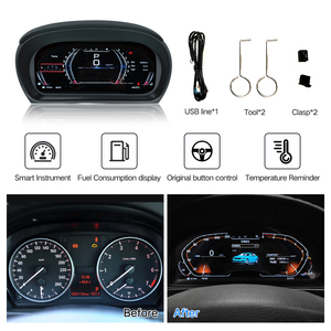 10.25 "compteur de vitesse LCD tableau de bord Instrument pour <span class=keywords><strong>BMW</strong></span> série 3 2005-2012 <span class=keywords><strong>E91</strong></span> E92 E93 CCC <span class=keywords><strong>CIC</strong></span> E90 mise à niveau du cluster numérique Linux - Product Image 5