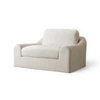Canapé élégant et moderne de luxe avec accoudoirs roulés et dossier bas pour salon, idéal pour hall d'hôtel cinq étoiles et villa