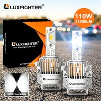 Ampoule de phare LED LUXFIGHTER G7 H7, puce de qualité automobile, 110W, 13000LM, IP65, résistante aux intempéries, large plage de tension DC12-16V, -40C +90C, 1 pièce