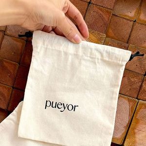 Factory OEM ODM Cotton Canvas Dust Bag High Quality Cotton Drawstring Bag Pouch With <b>Black</b> <b>Strings</b> - Product Image 2