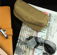 Étui de rangement tactique pour lunettes de soleil et lunettes de protection avec pochette Molle, fermeture éclair brodée, boîte en nylon imperméable