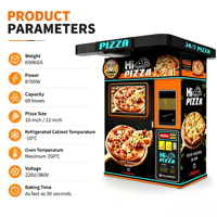 Système de cuisson pour pizza, snacks et nouilles instantanées, machine distributrice de pizza entièrement automatique et personnalisable avec élévateur pour divers produits
