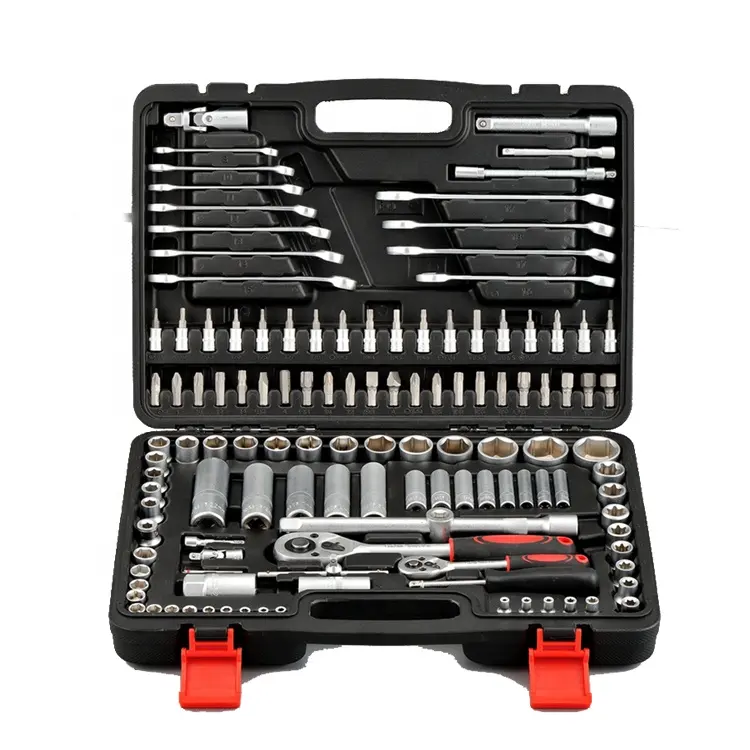 Certificate Factory China Supply 125pcs Socket Wrenches Mechanical Auto workshop tools In Professional Storage Boxes