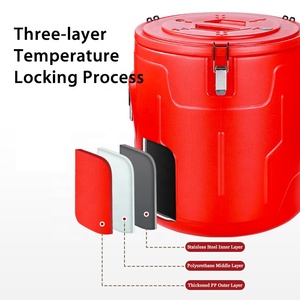Termo de Acero Inoxidable de Alta Calidad, Doble Pared, Aislado, Rojo, Excelente Retención de Calor para Hotel y Restaurante - Product Image 2