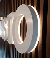 Enseigne lumineuse LED personnalisée avec logo 3D, lettres en relief rétroéclairées pour extérieur, devanture de magasin, commerce, enseigne murale