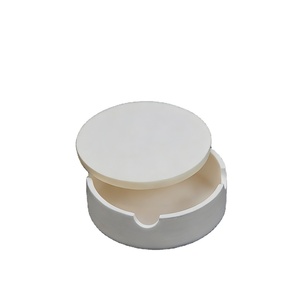 Creuset à fentes en alumine de haute pureté avec couvercle pour la frittage de prothèses dentaires, conception circulaire - Product Image 1