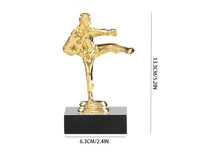 Trofeo de Plástico Personalizado de Fábrica, Copa con Base de Mármol, Grabado Personalizado, Impresión por Transferencia Térmica para Taekwondo y Artes Marciales