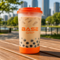 Gobelets en plastique avec couvercles, logo personnalisé, vente en gros pour café glacé