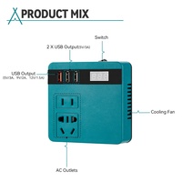 Convertisseur de courant sans fil 120W DC 18V vers 220V pour applications domestiques, adaptateur d'alimentation, convertisseur de courant