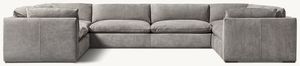 Desain mewah bagian sofa u kulit klasik ruang tamu nyaman menyesuaikan furnitur dalam ruangan - Product Image 3