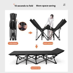 Portable Lightweight PVC <b>Folding</b> <b>Bed</b> for Office & Outdoor <b>Camping</b> Use With Modern Simple Design FB01 Single Office Nap <b>Bed</b> Porta - Product Image 5