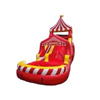 Toboggan aquatique gonflable de 16 pieds pour les fêtes au bord de la piscine et les jeux aquatiques