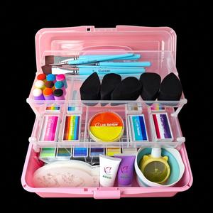 Boîte à crayons en plastique imperméable sur mesure, boîtes à outils d'art de qualité pour enfants, grandes et petites tailles, plusieurs couleurs pour la peinture corporelle - Product Image 1