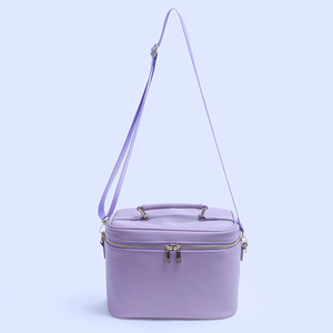 Women's Custom DIY PU Portable Water Resistant Eco-Friendly Makeup <b>Bag</b> Adjustable Strap <b>Large</b> Capacity Travel Cosmetic for - Product Image 4