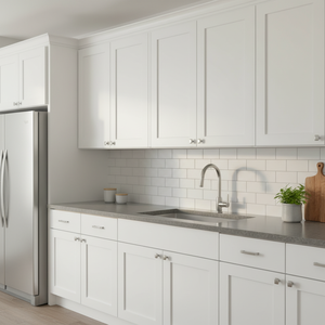 Armadietto da Parete Bianco Stile Shaker Sunique Sydney 18x36x12 Pollici, 1 Anta 2 Ripiani, Membrana PVC MDF, Mobile da Cucina Moderno - Product Image 3