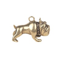 1 pièce Porte-clés chien de tauromachie en laiton, Figurine antique artisanale du chien du zodiaque, Accessoires faits main, Vente en gros