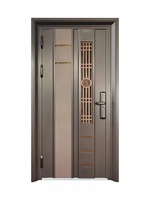 Portes de sécurité à double battant en acier inoxydable de conception moderne, fabrication directe d'usine de Foshan, haute qualité, antivol, pour usage intérieur